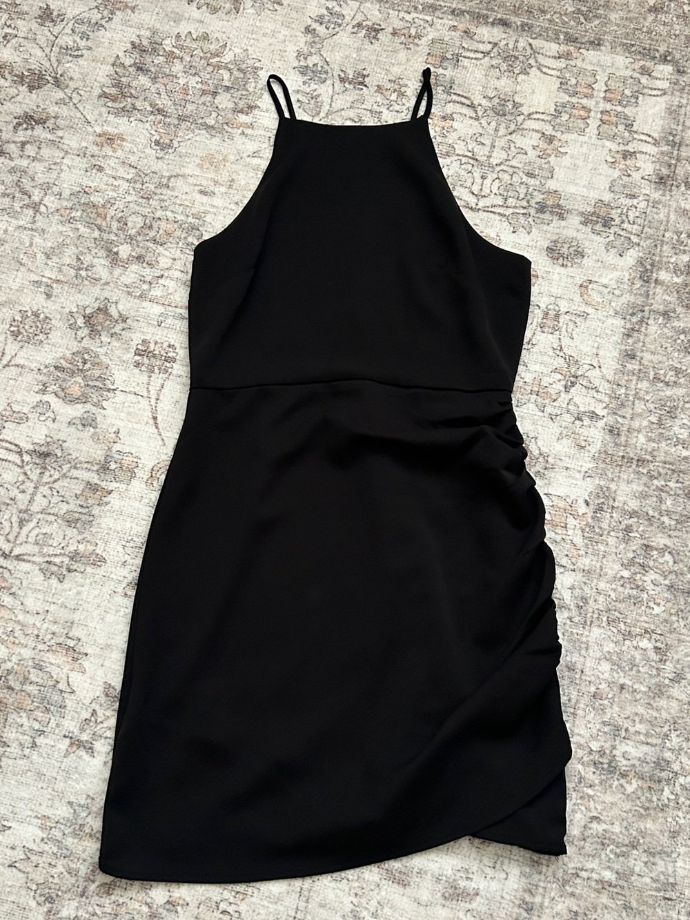 Black Mini Dress Halter Neck Dress Spaghetti Strap Party Cocktail Dress Minimal